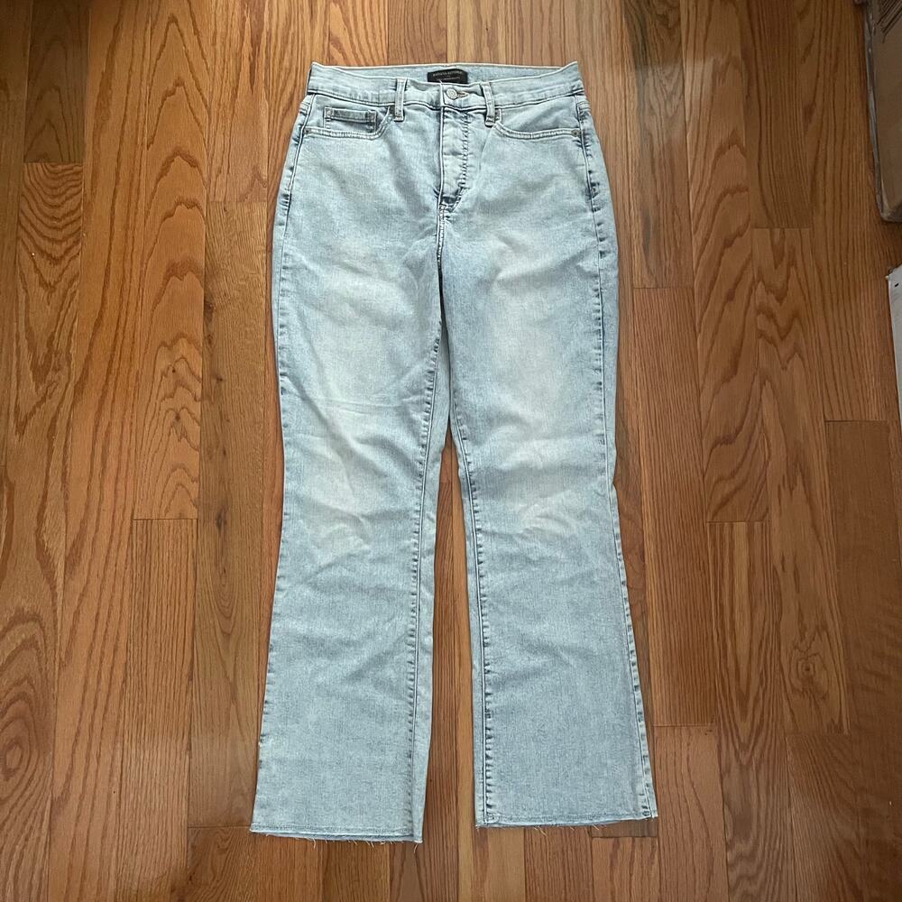 Banana Republic Womens 29 Curvy Cropped Bootcut Jeans Acid Wash Denim Casual